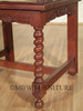 Solid Mahogany Barley Twist Rattan Occasional Accent Arm Chair