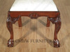 Solid Mahogany Chippendale Cream Dining Side Chair