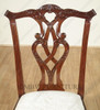 Solid Mahogany Chippendale Cream Dining Side Chair