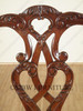 Solid Mahogany Chippendale Cream Dining Side Chair