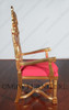 Over-sized Gold French Rococo Occasional Accent Arm Chair