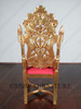 Over-sized Gold French Rococo Occasional Accent Side Chair