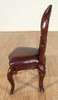Walnut Burgundy Leather Georgian Side Chair