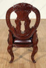 Walnut Burgundy Leather Georgian Side Chair
