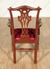 Walnut Chippendale Traditional Dining Arm Chair