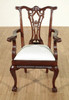 Solid Mahogany Chippendale Dining Arm Chair