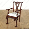 Solid Mahogany Chippendale Dining Arm Chair