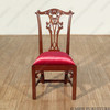 Walnut Finish Chippendale Dining Side Chair