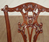 Walnut Finish Chippendale Dining Side Chair