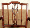 Solid Mahogany Green Regency Dining Arm Chair