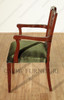 Solid Mahogany Green Regency Dining Arm Chair