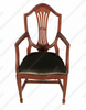 Walnut Hepplewhite Dining Arm Chairs Pair (2)