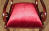 Walnut Regency Red Dining Arm Chair