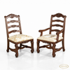 Mahogany Ladder Back Dining Chairs Set (8)