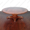 11 Pc 7Ft Round Light Walnut Pedestal Dining Conference Table w/ 10 Chairs Set