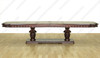 15pc Marquetry Inlay Dining Table & Chairs Set