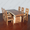 7 Pc Indonesian Suar Wood Dining Set
