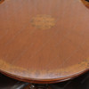 5-Pc Burl Inlay Round Dining Table & Chairs Set