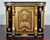 Black & Gold Heavily Ornate Rococo Cabinet Commode