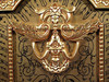 Black & Gold Heavily Ornate Rococo Cabinet Commode
