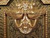 Black & Gold Heavily Ornate Rococo Cabinet Commode