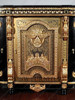 Black & Gold Heavily Ornate Rococo Cabinet Commode