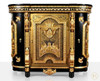 Ornate Napoleon III Style Ebonized and Ormolu Cabinet