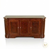 6ft Mahogany Marble Top Sideboard Cabinet