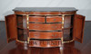 6ft French Provincial Demilune Mahogany & Marble Buffet