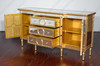 6ft Silver & Gold Mirrored Sideboard Buffet
