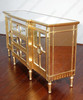 6ft Silver/Gold Mirrored Sideboard