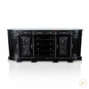 Black Mahogany Carved Sideboard Cabinet