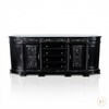 Black Mahogany Carved Sideboard Cabinet