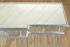 Distressed Silver Mirrored Glass Sideboard