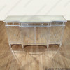 Distressed Silver Mirrored Glass Sideboard