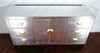 Antiqued Silver Art Deco Buffet Sideboard Server