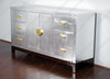 Antiqued Silver Art Deco Buffet Sideboard Server
