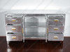 Antiqued Silver Art Deco Buffet Sideboard Server