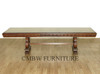 10ft Gothic Inlaid Double Pedestal Dining Table