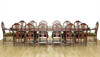 12ft Marquetry Inlay Extendable Double Pedestal Dining Table
