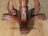 7ft Mahogany Inlay Pedestal Oval Dining or Conference Table