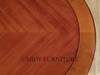 7ft Mahogany Inlay Pedestal Oval Dining or Conference Table