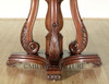 7ft Mahogany Inlay Pedestal Oval Dining or Conference Table