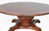 85" Round Inlaid Pedestal Dining or Conference Table