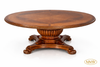 85" Round Inlaid Pedestal Dining or Conference Table