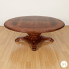 85" Round Inlaid Pedestal Dining or Conference Table