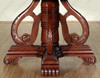 52" Round Walnut & Mappa Burl Inlay Pedestal Dining or Conference Table