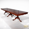 14ft Chippendale Triple Pedestal Dining Table