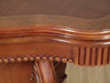 Burl Inlay Double Pedestal Dining Table w/ Leaf Extensions