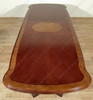 Burl Inlay Double Pedestal Dining Table w/ Leaf Extensions